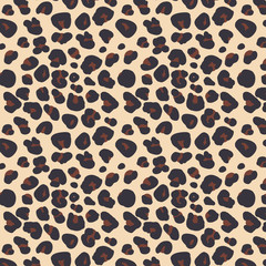 Wild animal seamless pattern, vector background.