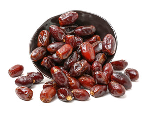 Dates on white background
