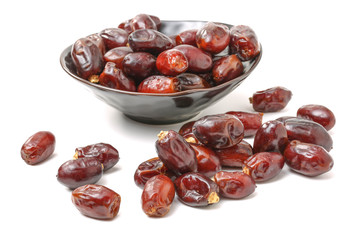Dates on white background