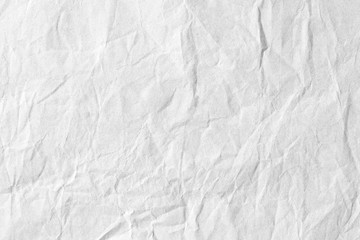 Plakat White crumpled background paper texture