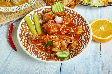 Kashmiri red chilli chicken curry