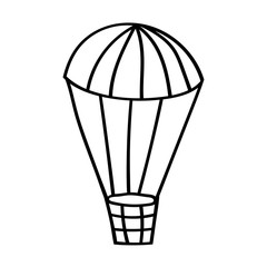 Air balloon with basket