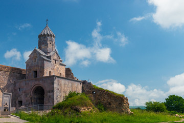 Fototapeta na wymiar The territory of Tatev Monastery in Armenia, a famous attraction