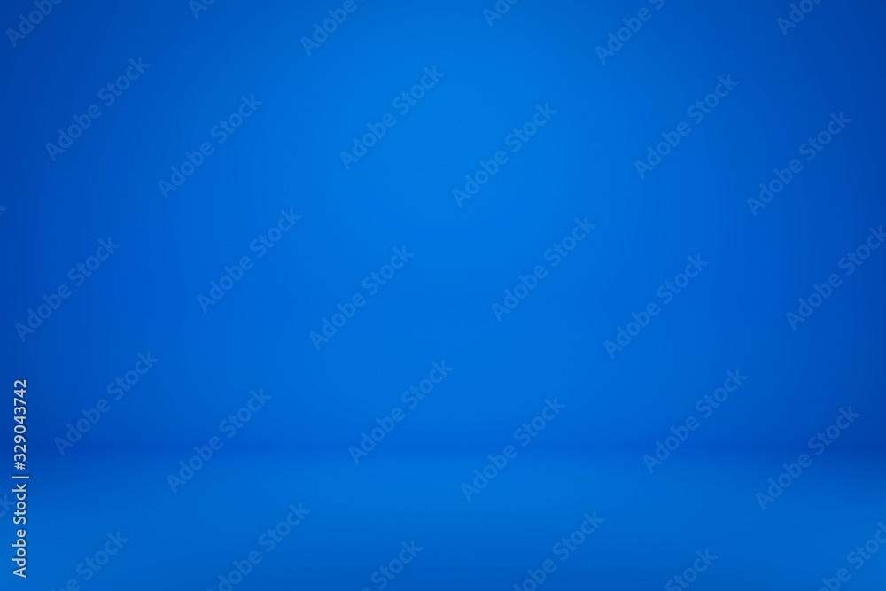 Poster Blank blue display on vivid summer background with minimal style. Blank stand for showing product. 3D rendering.