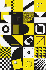 Brutalism Design Abstract Vector Pattern