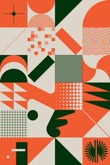 Obraz premium Brutalism Design Abstract Vector Pattern