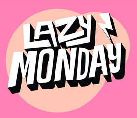 lazy monday vector