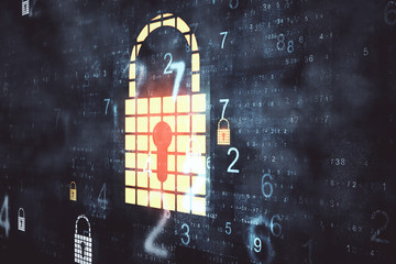 Digital crime and internet security concept