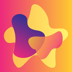 Abstract Gradient graphic elements, Dynamical colored liquid forms, Modern fluid presentation template. Jpeg illustration