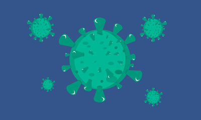 Graphic illustration about the virus, Infection. Flat design