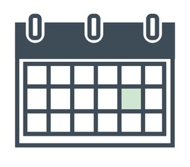 Organizer or calendar isolated icon, hotel booking dates
