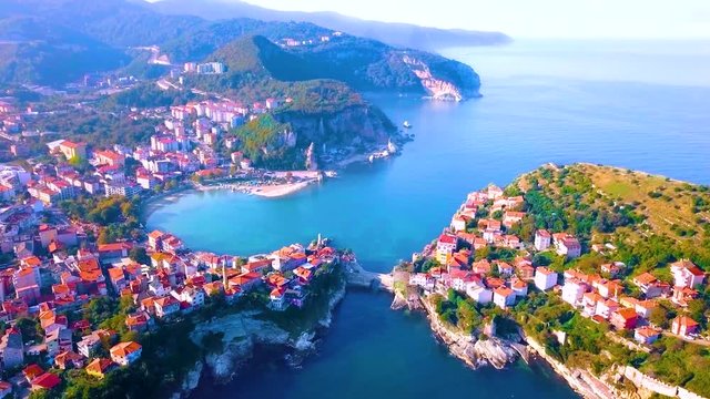 Amazing Aerial footage of Amasra in Bartin, Turkey