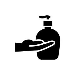 Soap Dispenser Vector Glyph Icon  style illustration.