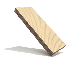 Four rectangle shape wafer biscuit 3d render on white