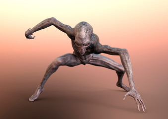 3D Rendering Fantasy Alien