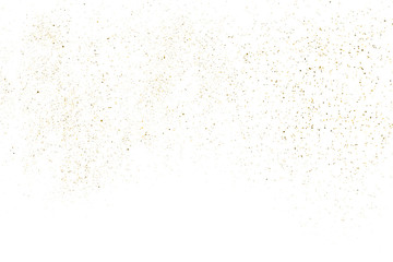 Gold Glitter Texture Isolated On White. Amber Particles Color. Celebratory Background. Golden Explosion Of Confetti. Design Element. Digitally Generated Image. Vector Illustration, Eps 10.