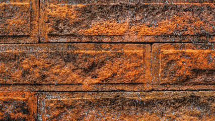 The surface texture of the old red brick. Old red brick wall for loft interior or exterior.Brick background close up