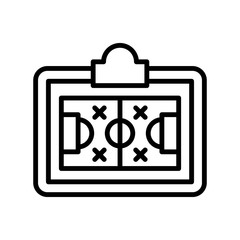 Strategy, football icon. Simple line, outline vector elements of soccer for ui and ux, website or mobile application
