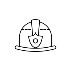 Firefighter, helmet icon. Simple line, outline vector elements of safety at work for ui and ux, website or mobile application