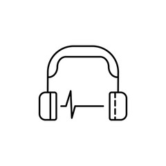 Ear protection, icon. Simple line, outline vector elements of safety at work for ui and ux, website or mobile application