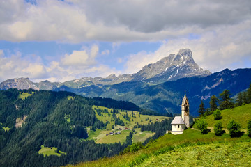 Alpine castle on a clear sunny day