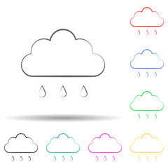 rain sign multi color style icon. Simple thin line, outline vector of weather icons for ui and ux, website or mobile application