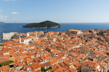 Naklejka na ściany i meble Dubrovnik vue aerienne toit
