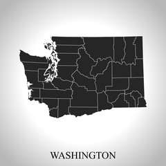 Fototapeta na wymiar map of Washington