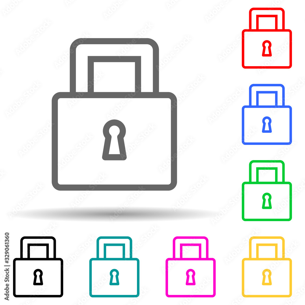 Fototapete lock icon. Element of simple icon for websites, web design, mobile app, info graphics. Thick line icon for website design and development, app development