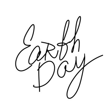 earth day lettering