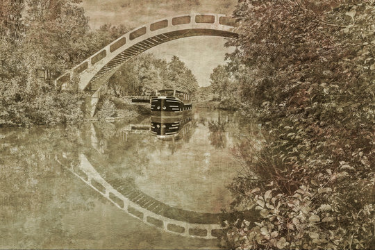 Le pont du village touristique de Chanaz.
