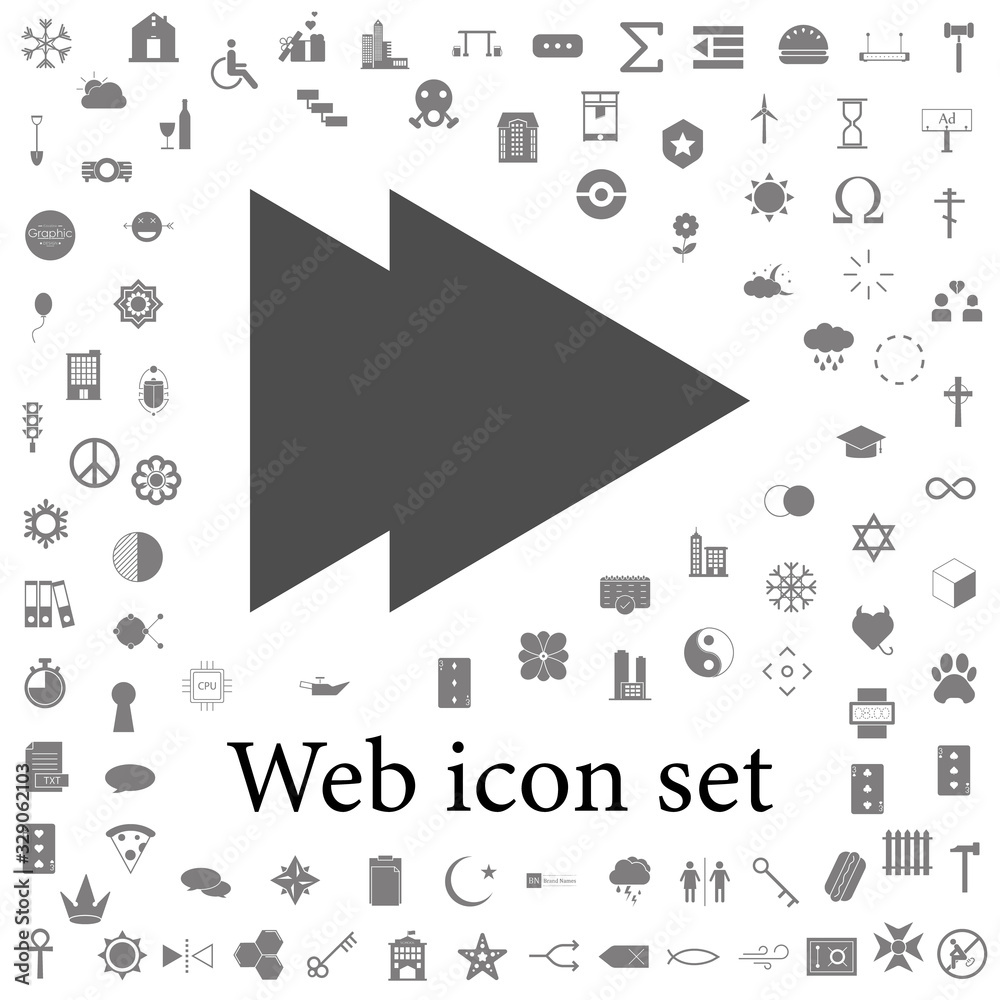 Poster fast forward icon. web icons universal set for web and mobile