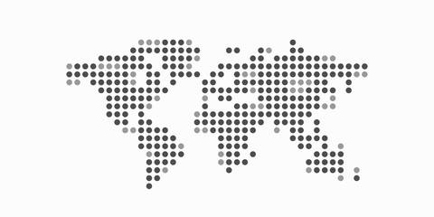Dotted world map. Vector illustration
