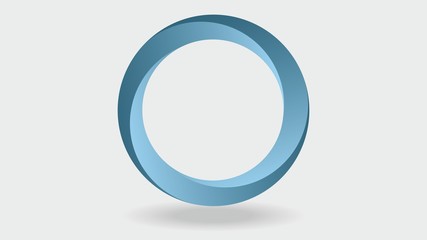 Vector illustration. Nice colorful threedimensional symbol with three parts.