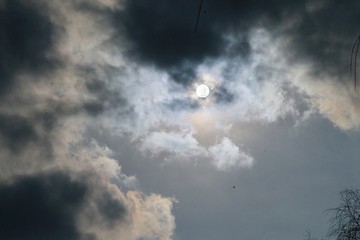 dramatic sky with clouds