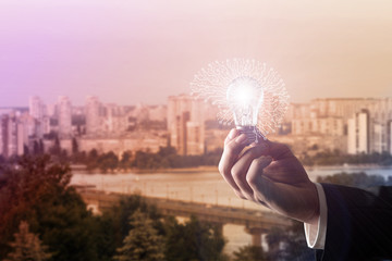 Concept of an idea using artificial intelligence.