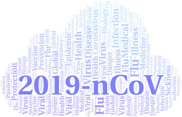 2019-nCoV word cloud on white background.