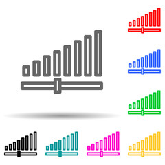 signal strength multi color style icon. Simple thin line, outline vector of web icons for ui and ux, website or mobile application