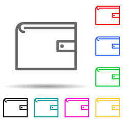 purse multi color style icon. Simple thin line, outline vector of web icons for ui and ux, website or mobile application