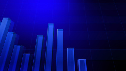 Business Economy Data Graph Chart Bar Growth Success 3D illustration background