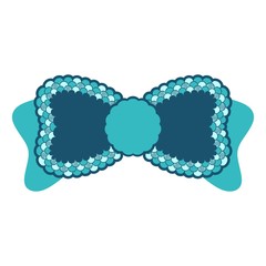 Bow with mermaid scales vector illustration