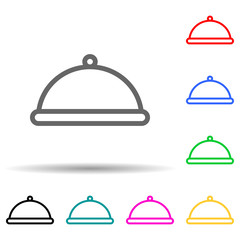 Fototapeta premium tray in the hotel multi color style icon. Simple thin line, outline vector of web icons for ui and ux, website or mobile application