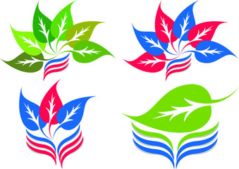Fototapeta na wymiar style leaf logos