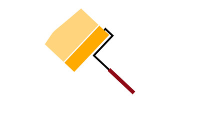 Paint brush icon vector, solid logo illustration
