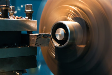 Undercut parts on a lathe. Metal processing on a lathe
