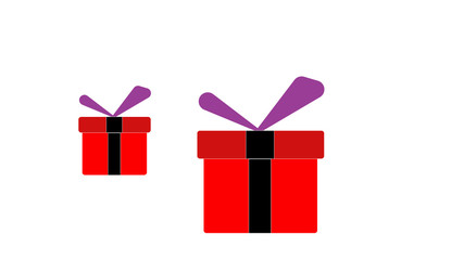 Gift box illustration logo design