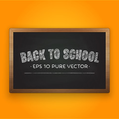 Back to school realistic black board vector