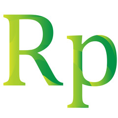 Indonesian rupiah currency symbol of Indonesia icon vector illustration on a white background