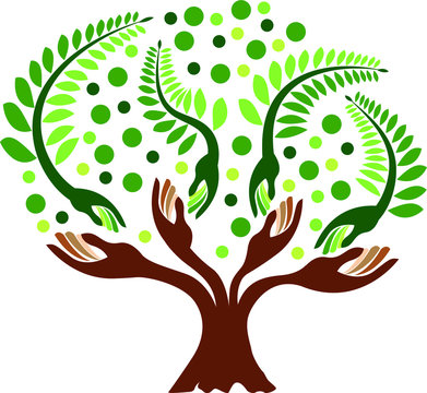 hand tree logo