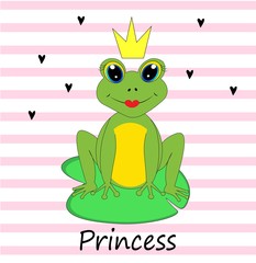 cute frog illustration  pattern nursery decor